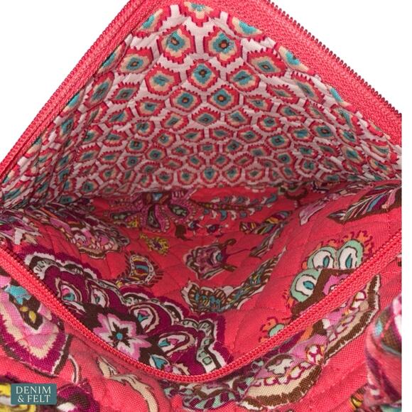 Vera Bradley Call Me Coral Quilted Backpack Pink Floral Boho Travel Everyday Bag